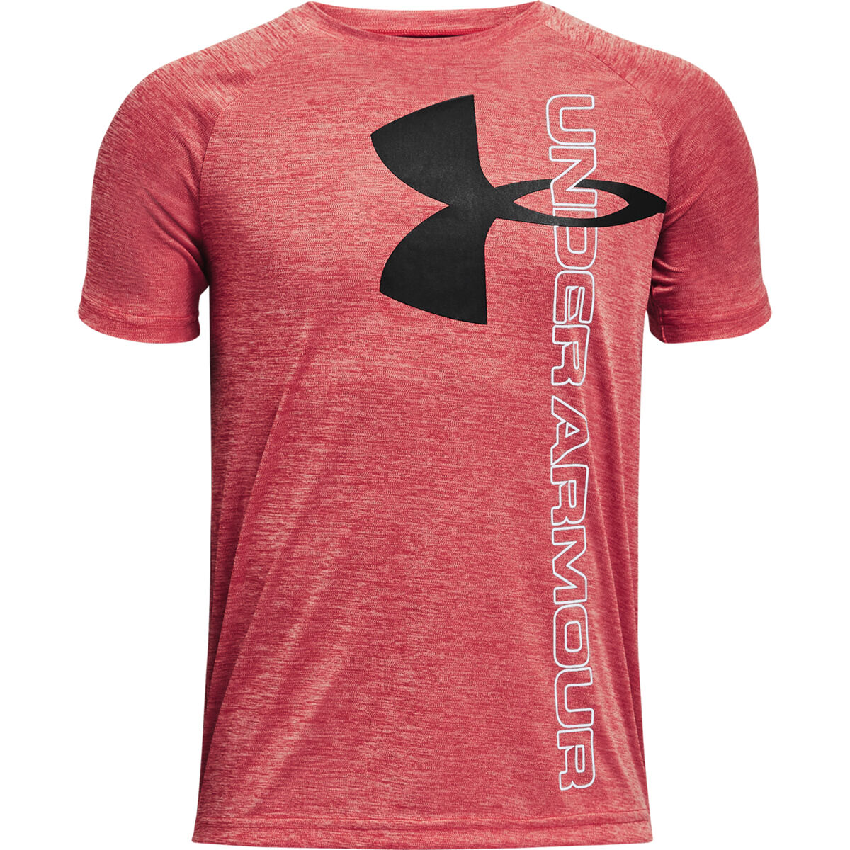 Under Armour Boys' Tech Split Logo Hybrid Shorts Sleeve Crew Neck Tee
