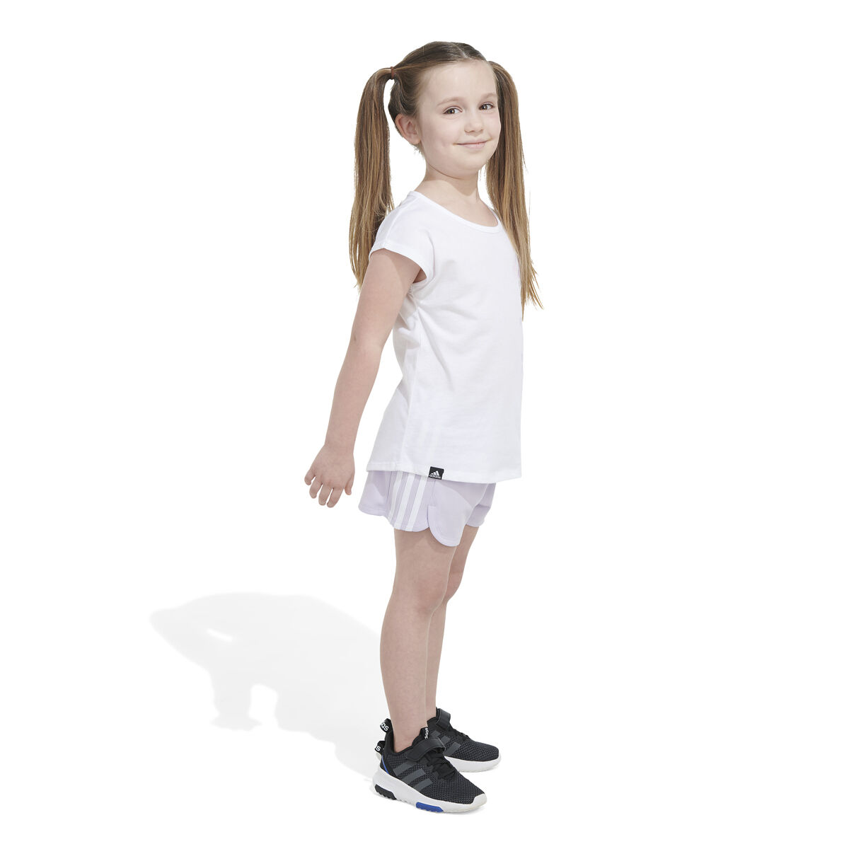 adidas Girls' 2-Piece Graphic Tee & Mesh Shorts Set