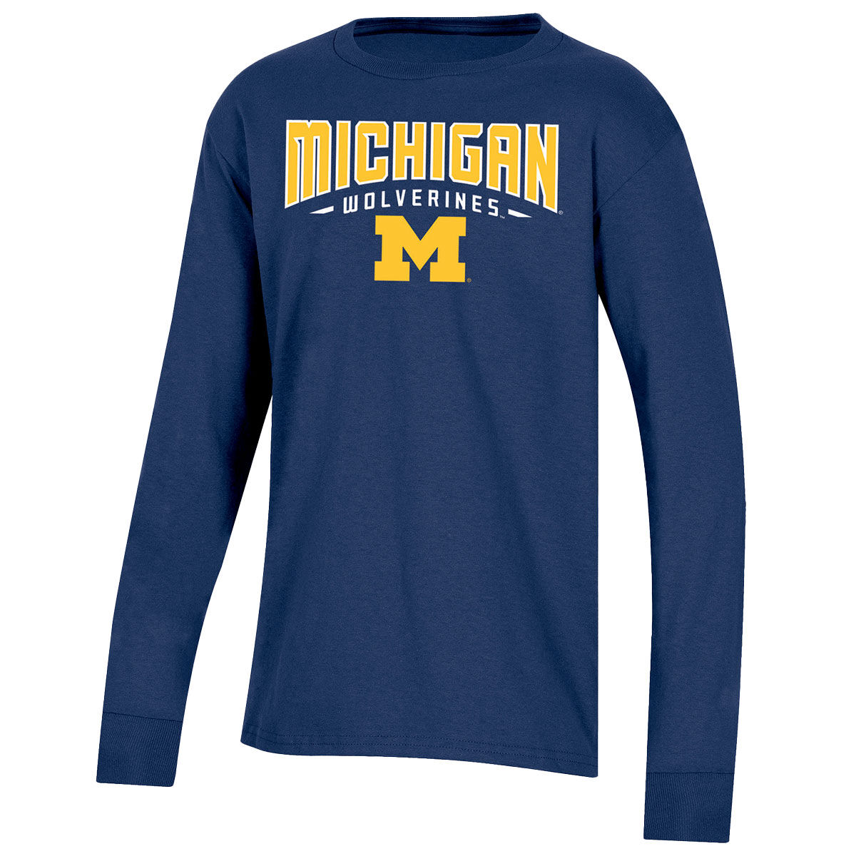 Champion Men's Michigan C Bar Script Long Sleeve