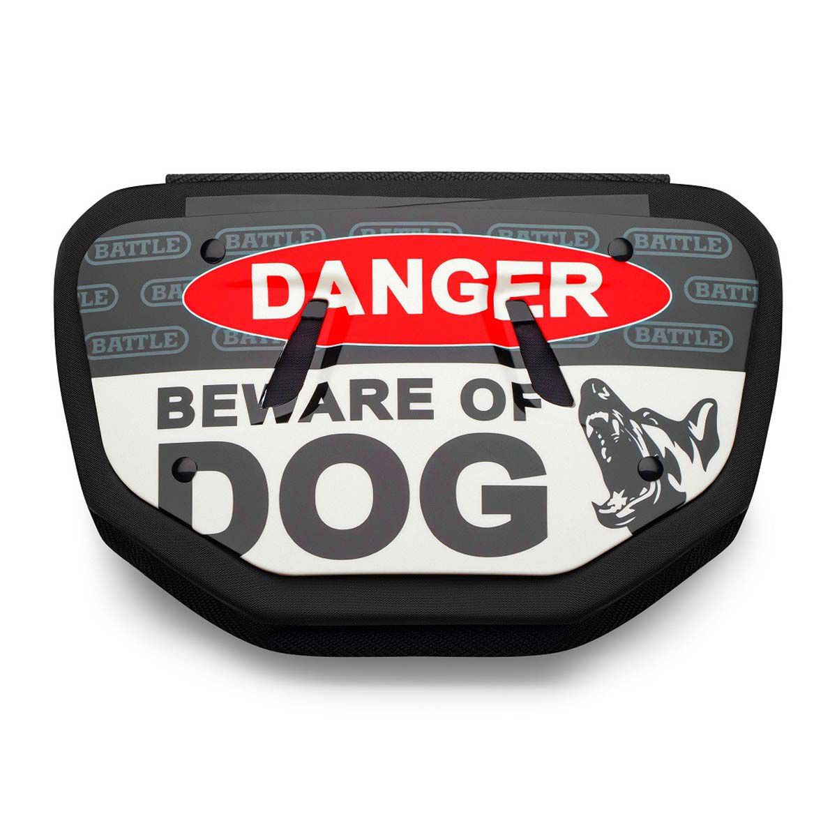 Battle Sports CHROME Back Plate Beware of Dog - Adult