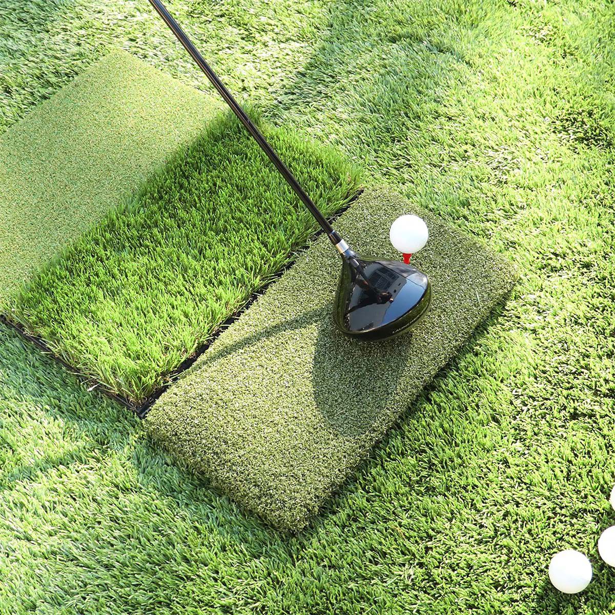 Pure2improve Tri-Turf Hitting Mat & Impact Balls Bundle