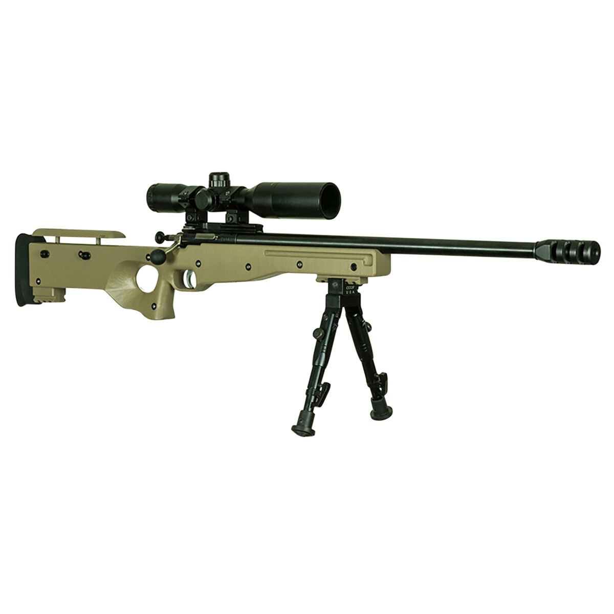 Crickett KSA2157 Precision Complete Package 22 Mag 1rd 16.12  Blued Flat Dark Earth Fixed Thumbhole Stock Right Hand (Youth) Centerfire Rifle