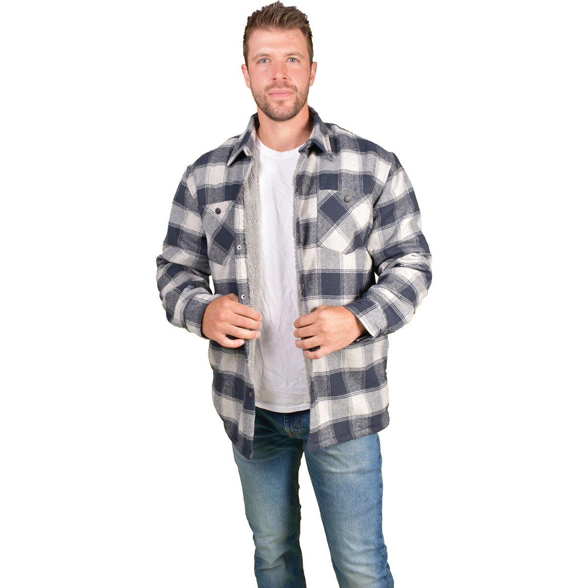 Flint Workwear Men's Flannel Sherpa Jacket