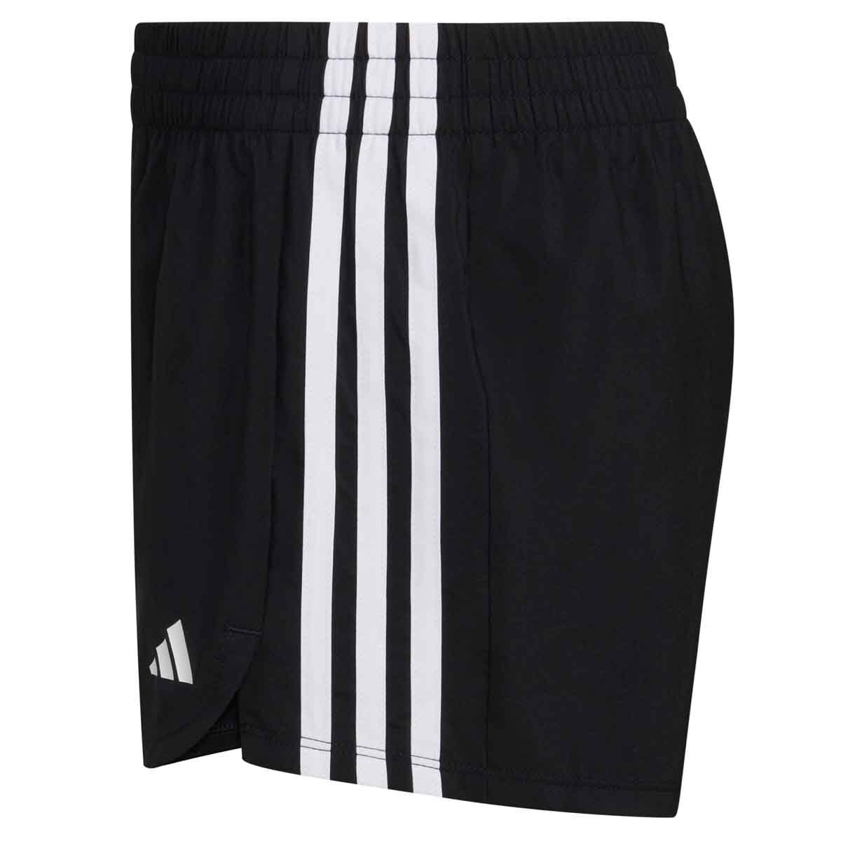 adidas Girls' AEROREADY® Elastic Waistband 3-Stripes Pacer Shorts