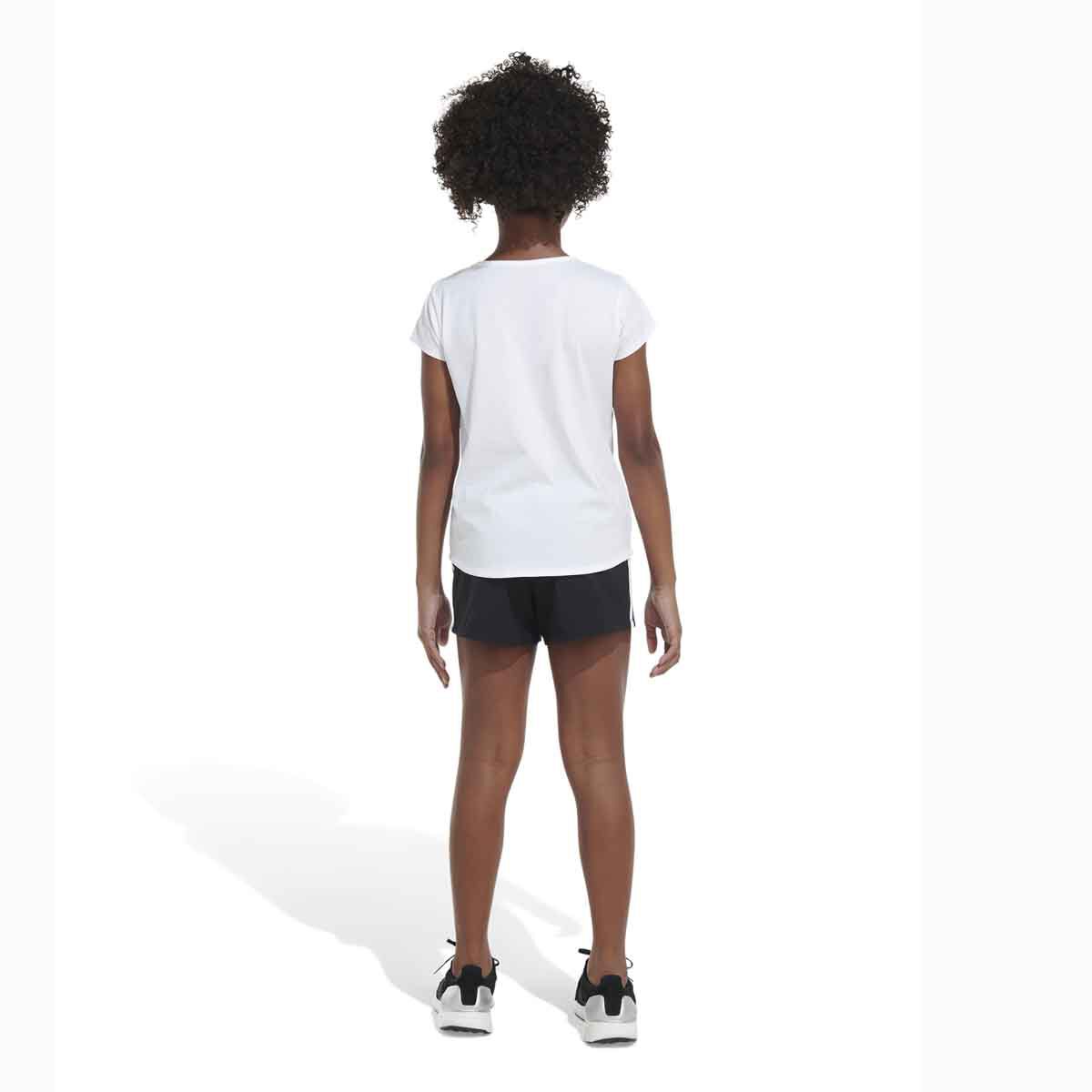 adidas Girls' AEROREADY® Elastic Waistband 3-Stripes Pacer Shorts