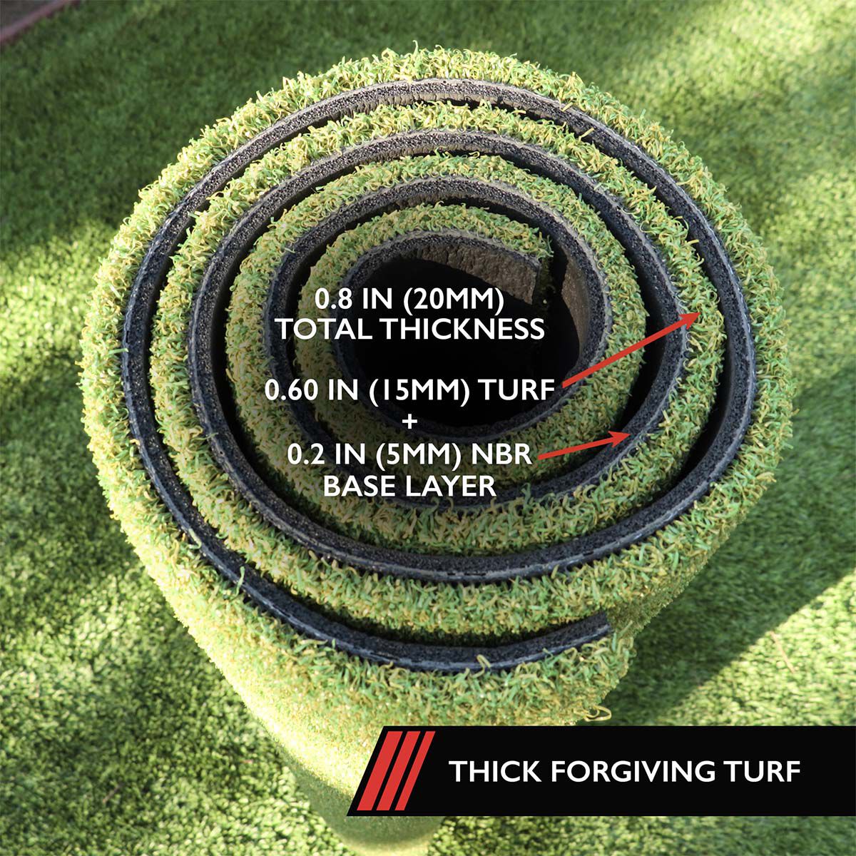 Pure2improve XL 5'x3' Golf Hitting Mat