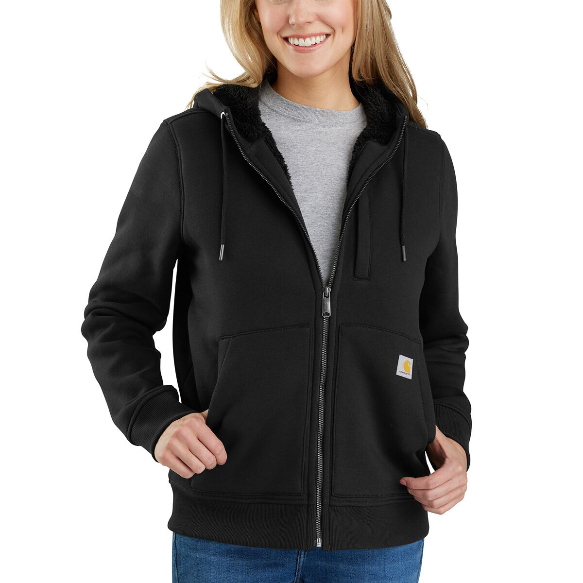 Carhartt Women's Relaxed Fit Midweight Sherpa-Lined Full-Zip Sweatshirt