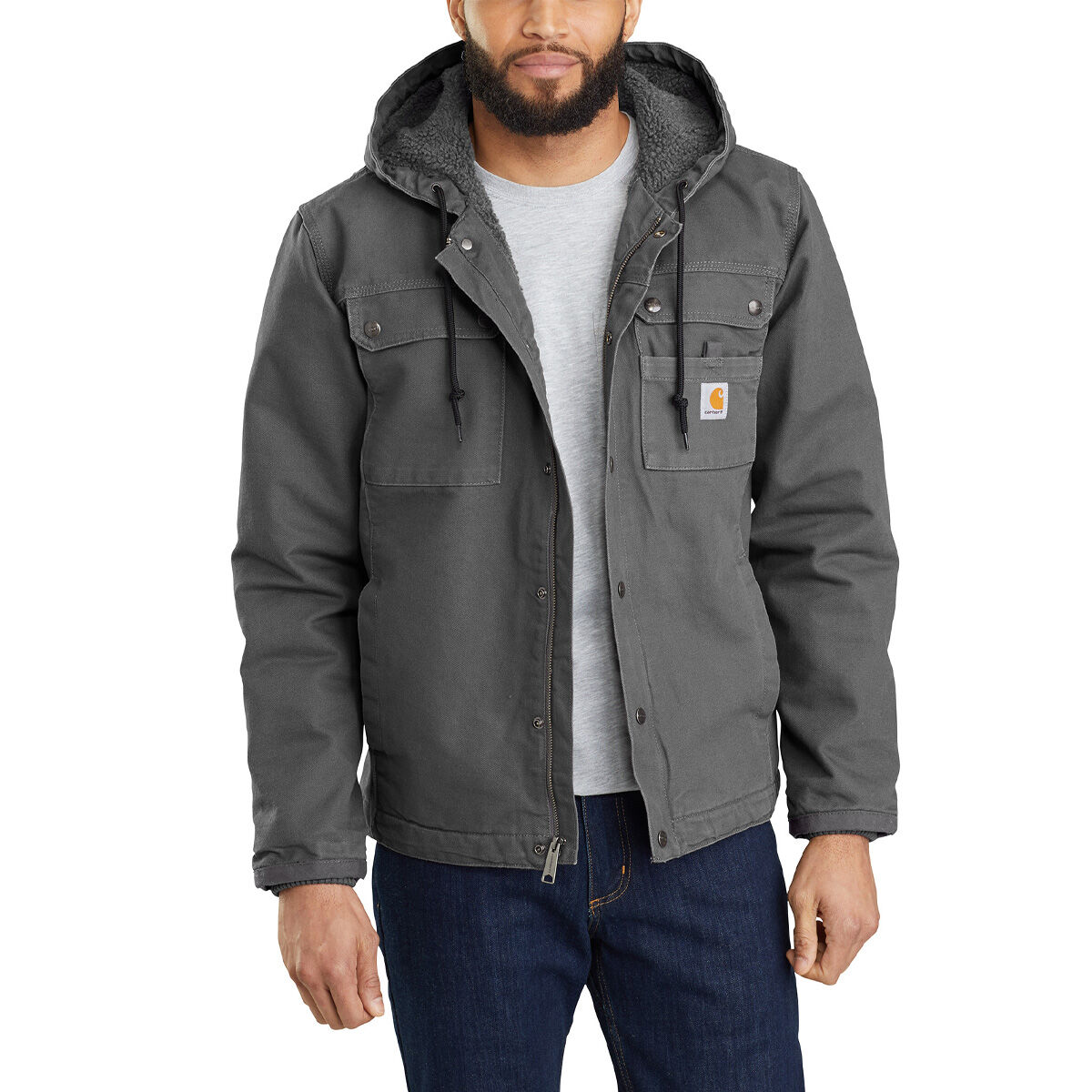 Carhartt Relaxed Fit Washed Duck Sherpa-Lined Utility Jacket