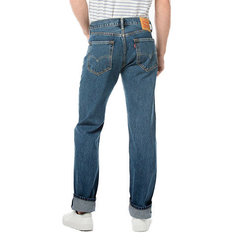Levi's Men's 505 Dark Stonewash Regular Fit Jeans