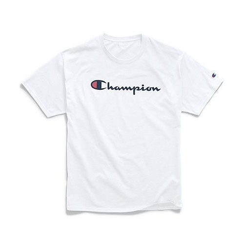 Champion Men's Logo Print Crew Neck Tee
