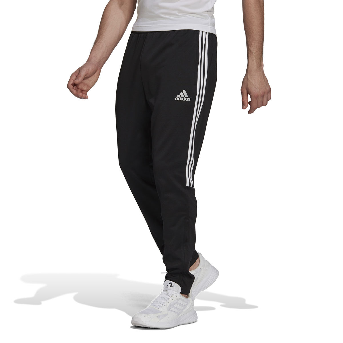 adidas Men's Aeroready Sereno Slim Tapered-Cut 3-Stripes Pants