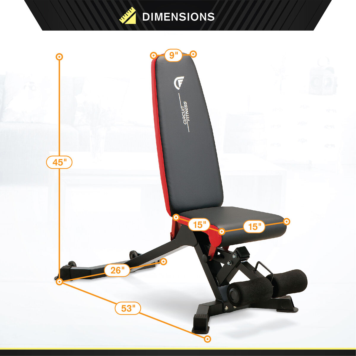 Circuit Fitness 5-Position Utility Weight Bench