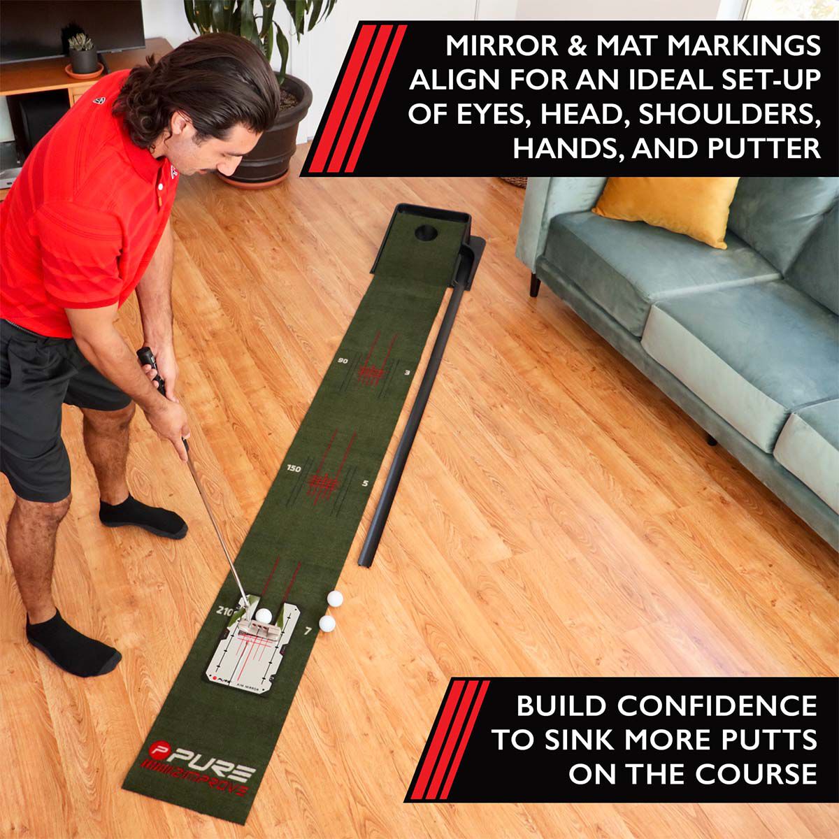 Pure2improve Putting Mat & Mirror Bundle