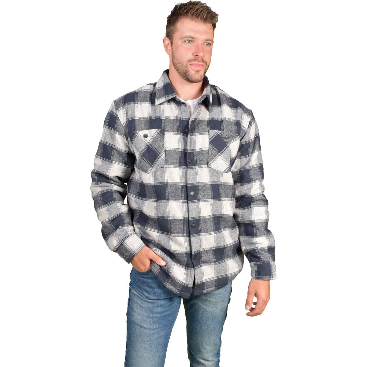 Flint Workwear Men's Flannel Sherpa Jacket