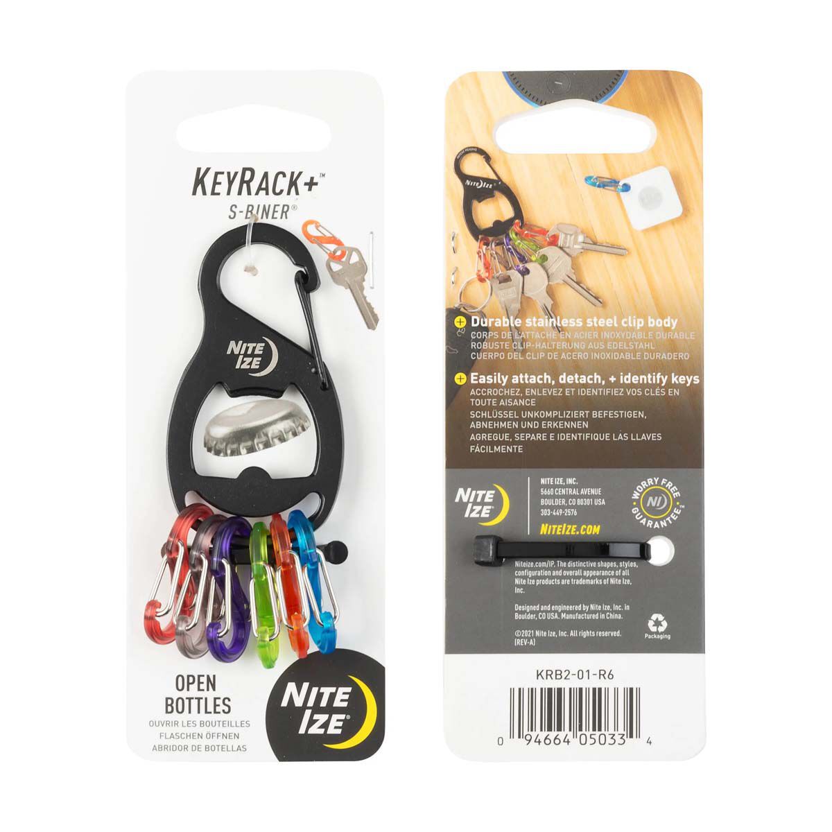 Nite Ize KeyRack+  S-Biner® - Black