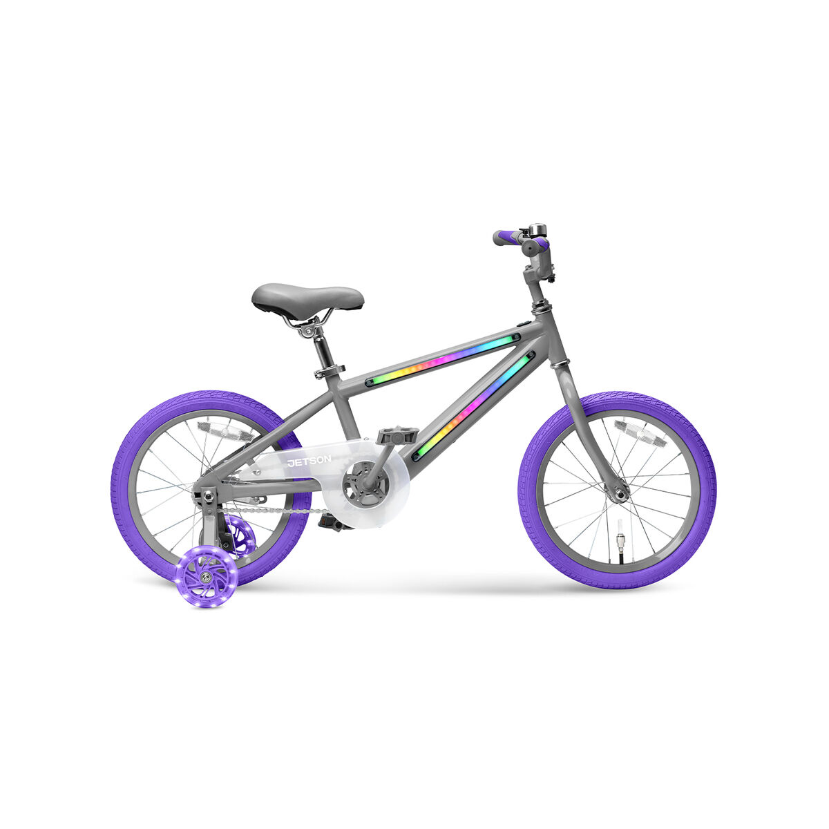 Jetson JLR M Light Up Bike 16in, GREY/PURPLE
