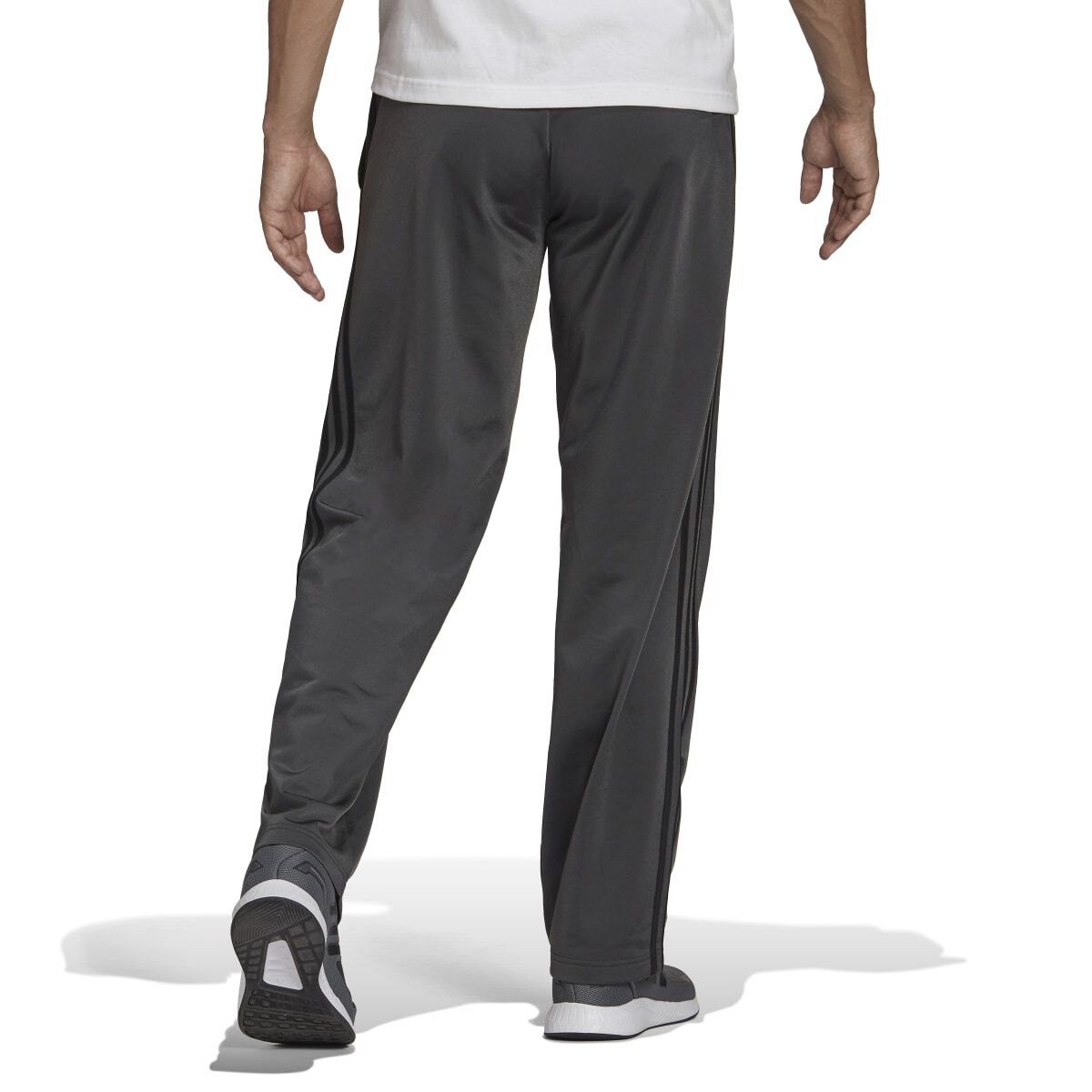 adidas Men's Primegreen Essentials Warm-Up Open Hem 3-Stripes Track Pants