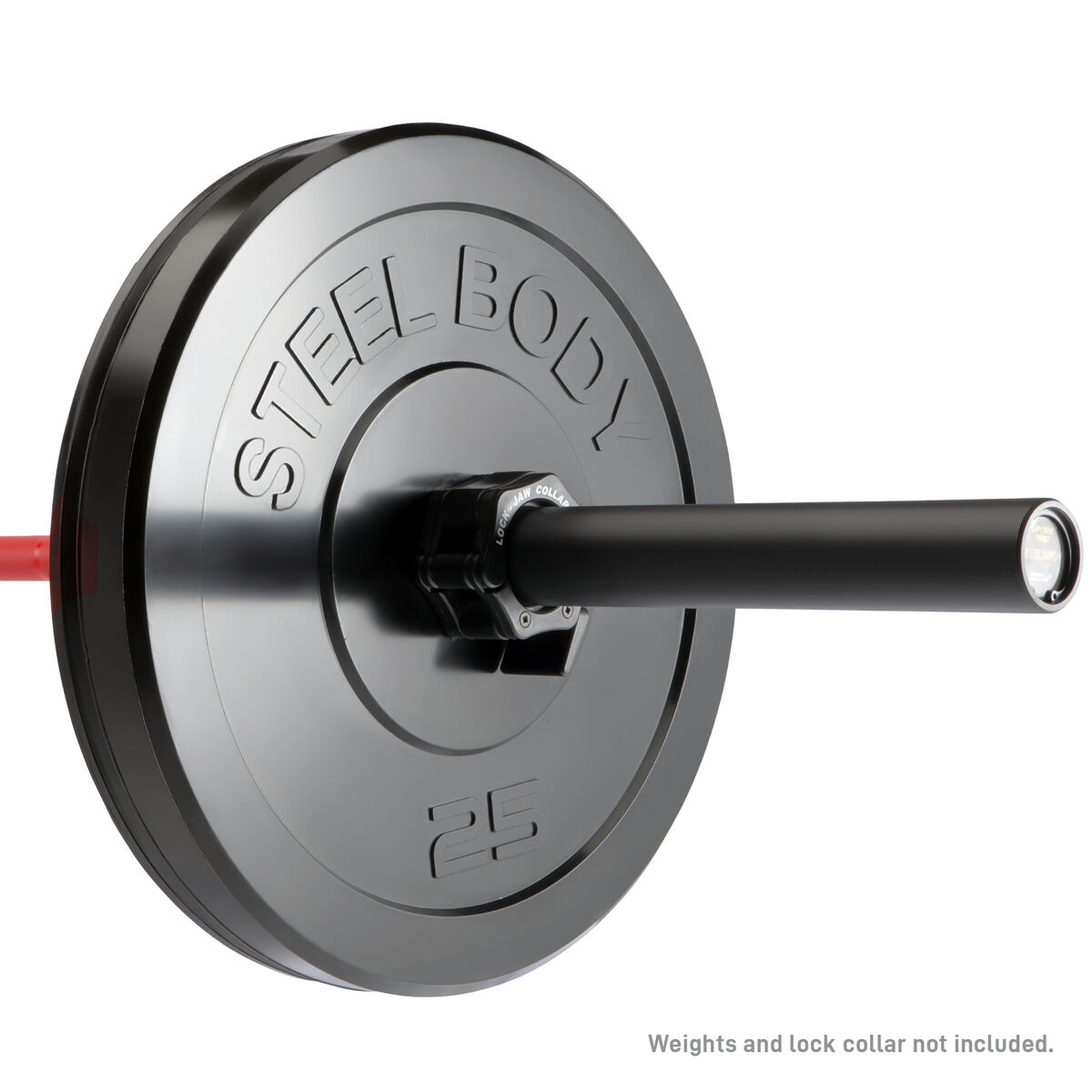 Steel Body 7' Red/Black Olympic Bar