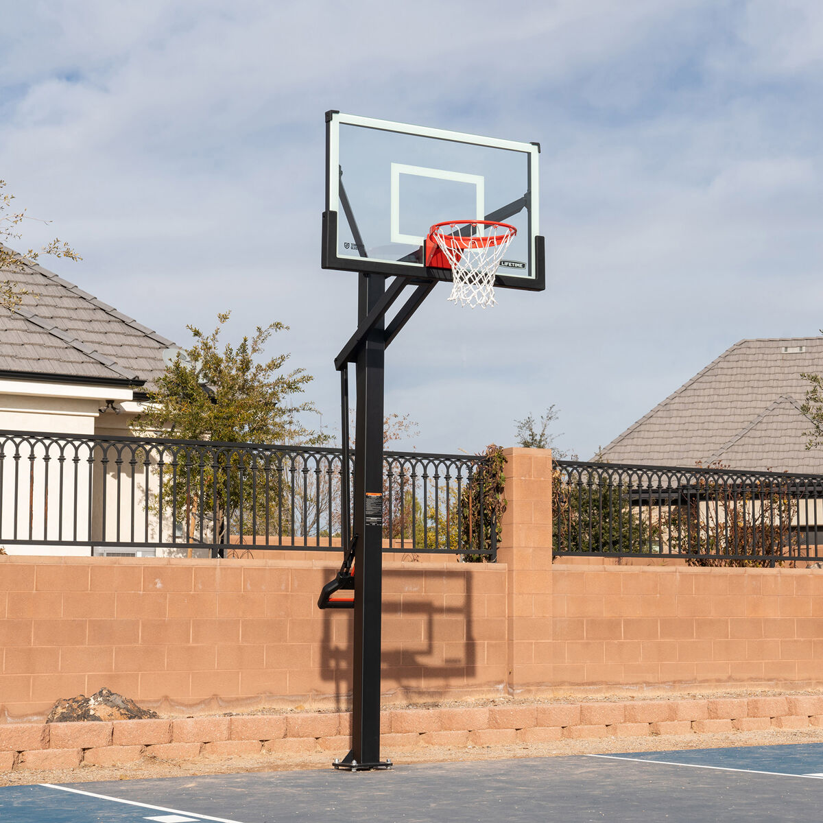 Mammoth 54" 90965 Glass In-Ground Basketball System