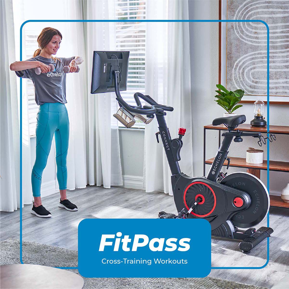 Echelon EX5s-22  Connect Stationary Exercise  Bike with 22  HD Touch Screen