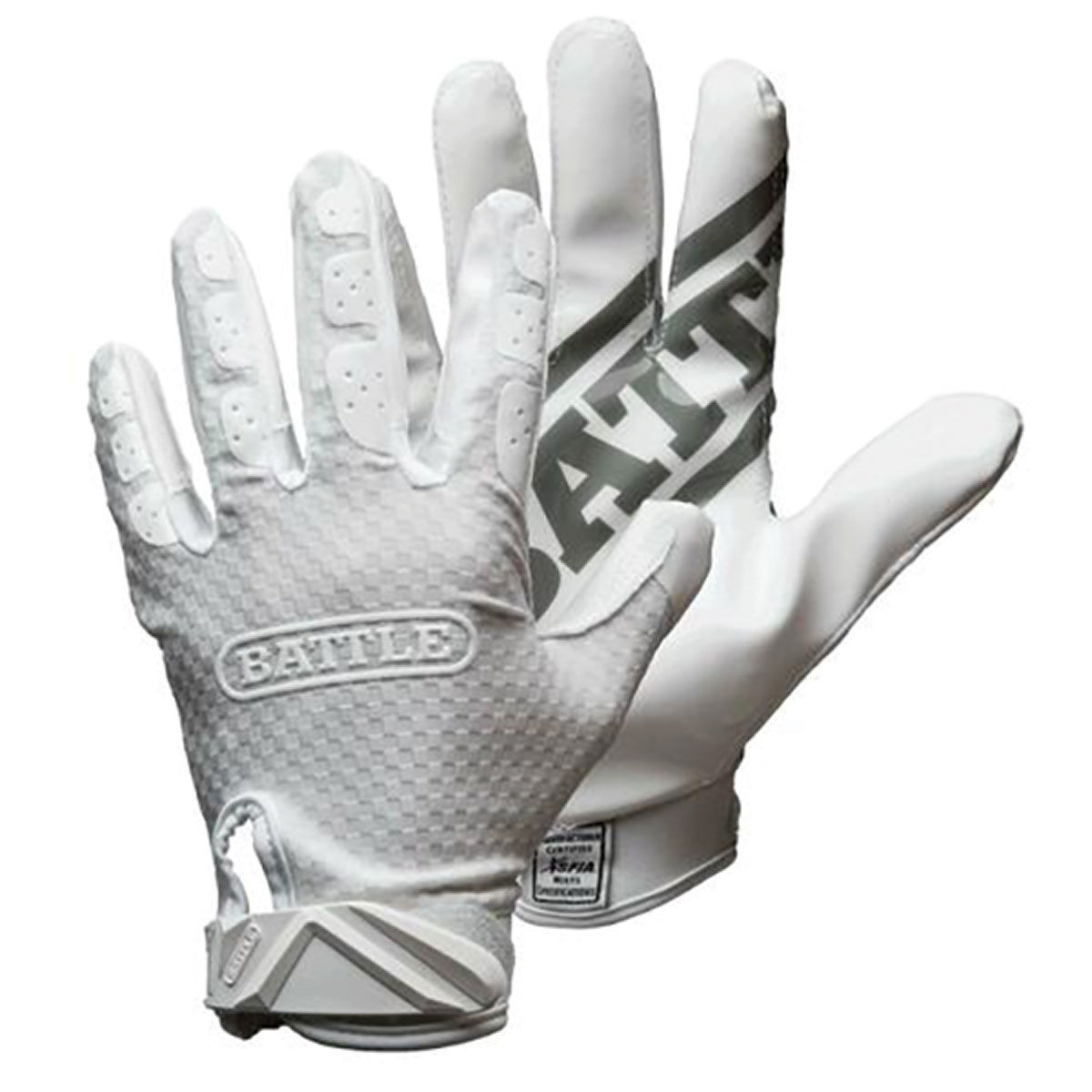 Battle Sports Football Glove-Triple Black-Adult S