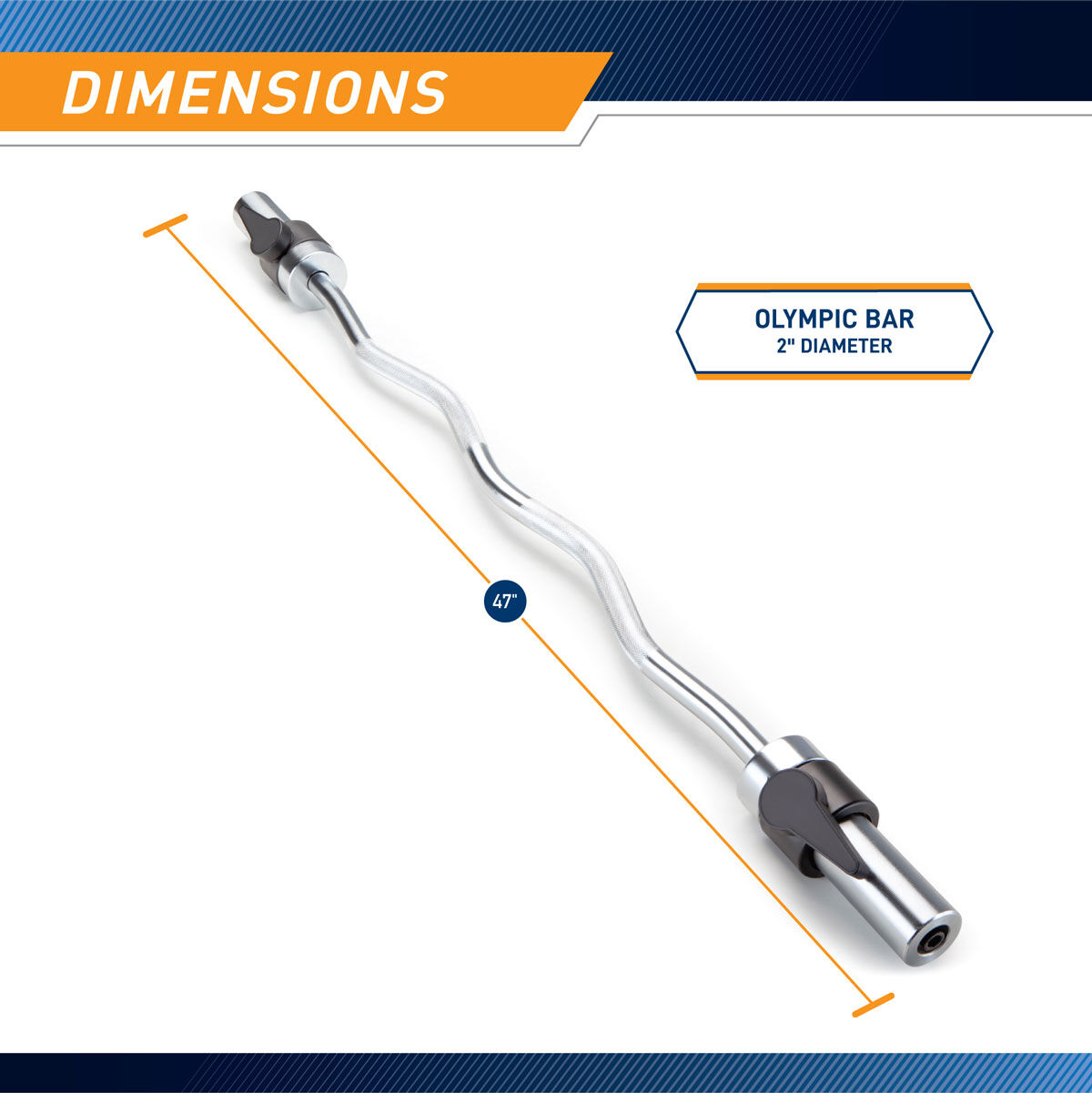 Marcy 47" Olympic Curl Weight Bar