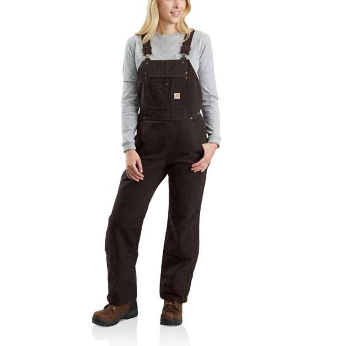Carhartt Women's Relaxed Fit Washed Duck Insulated Bib Overalls