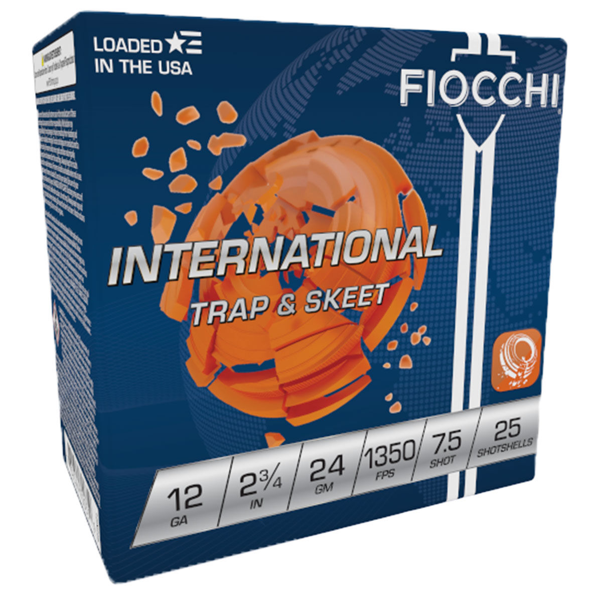 Fiocchi 12 Gauge Exacta International 2.75" #7.5 Shot