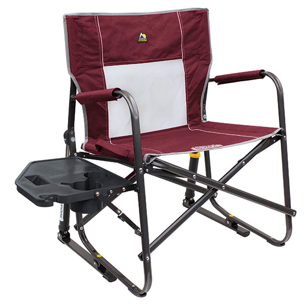 GCI Outdoor Freestyle Rocker XL Folding Chair with Side Table