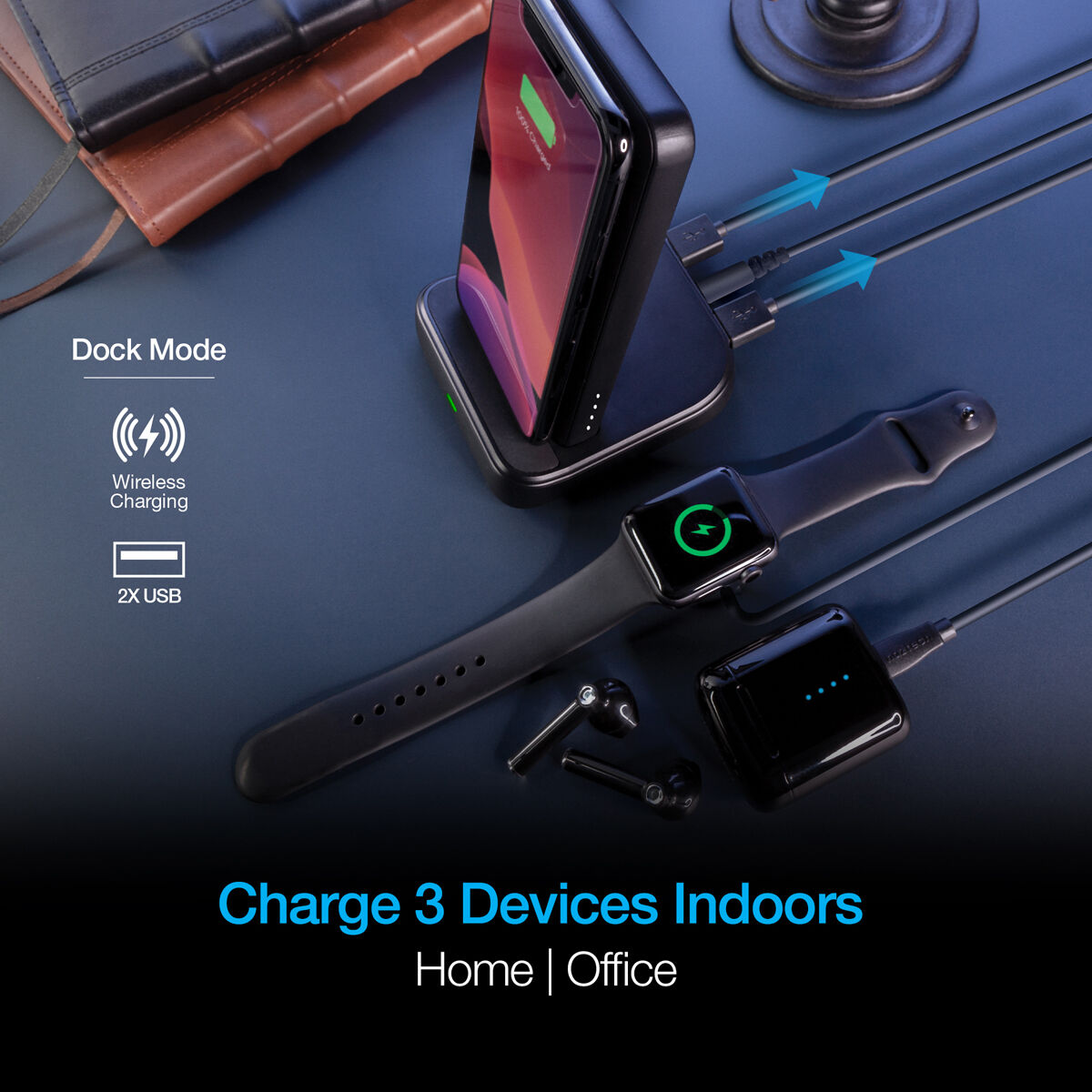Naztech Core 2-in-1 Charging Dock + Wireless Power Bank