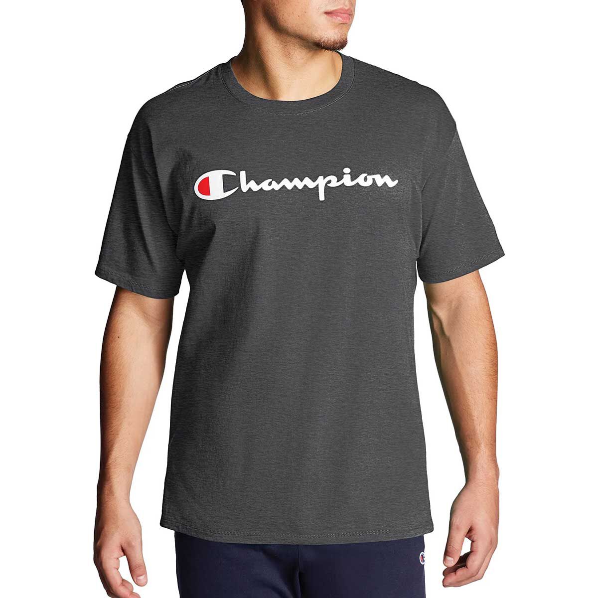 Champion Men's Logo Print Crew Neck Tee
