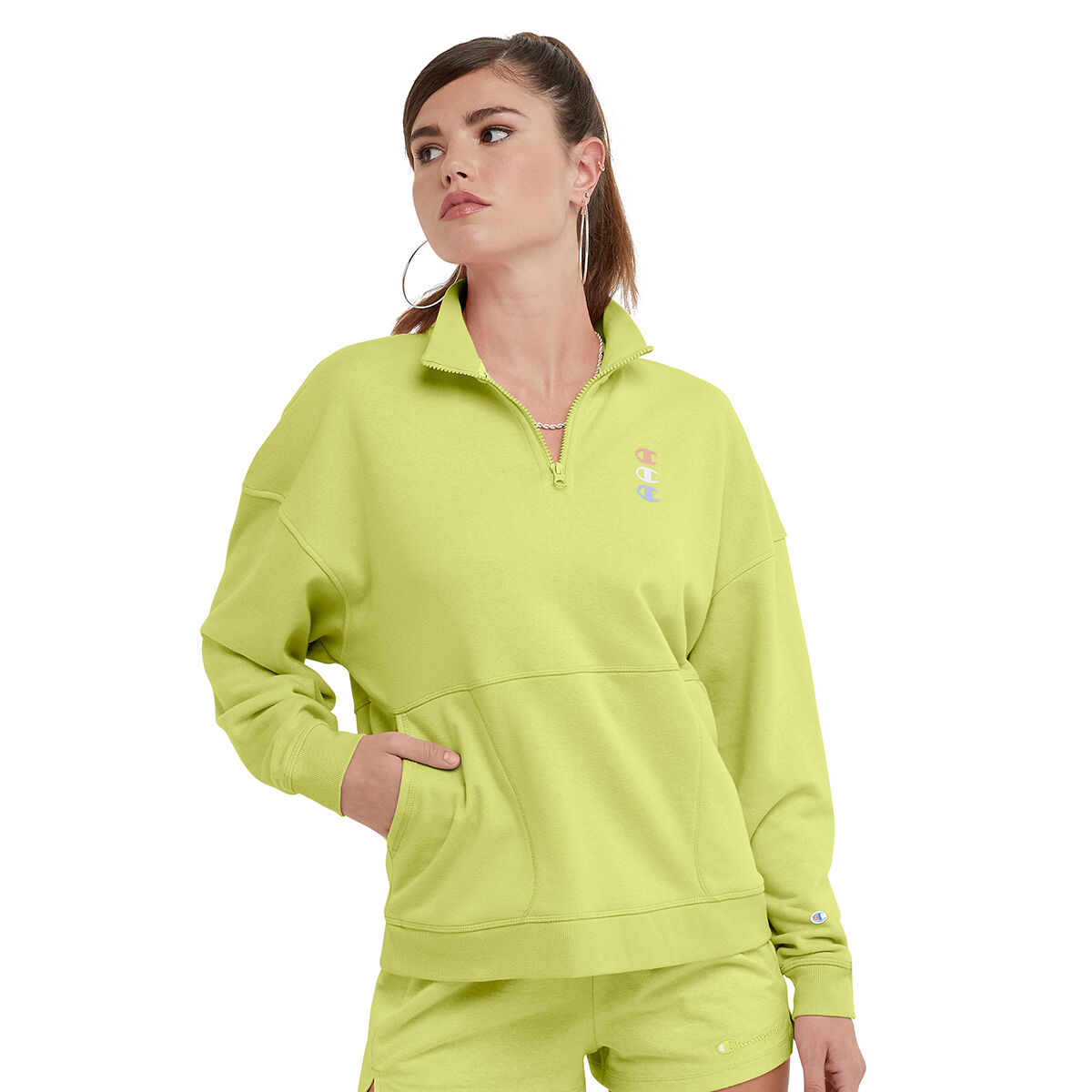 Champion Women's Campus French Terry Quarter Zip