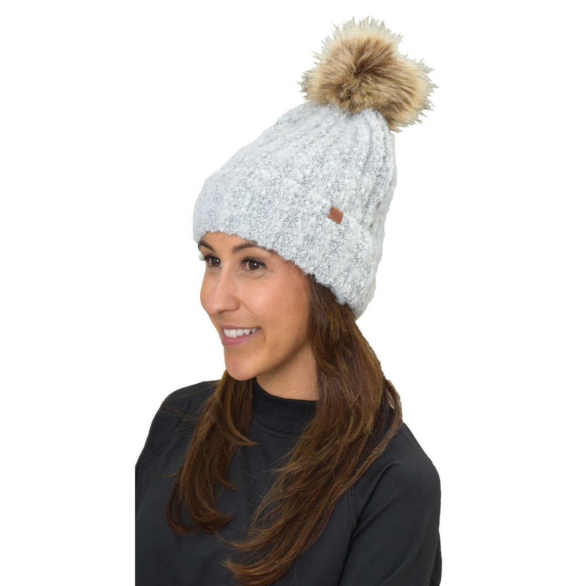 David & Young Women's Boucle Brushed Slinky Beanie