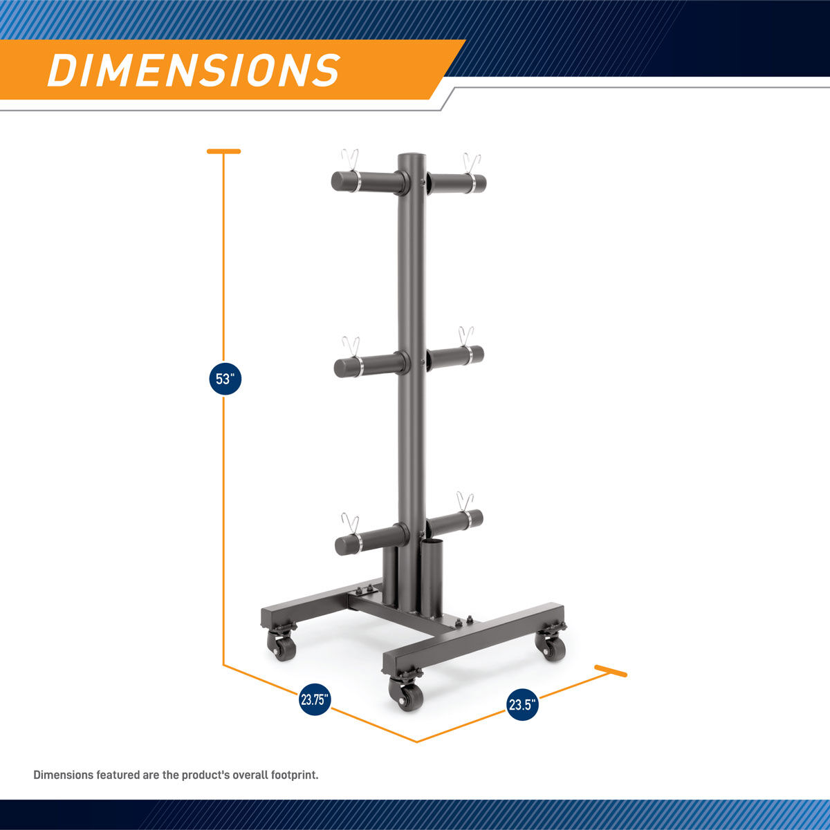 Marcy 6-Peg Olympic Plate Tree and Bar