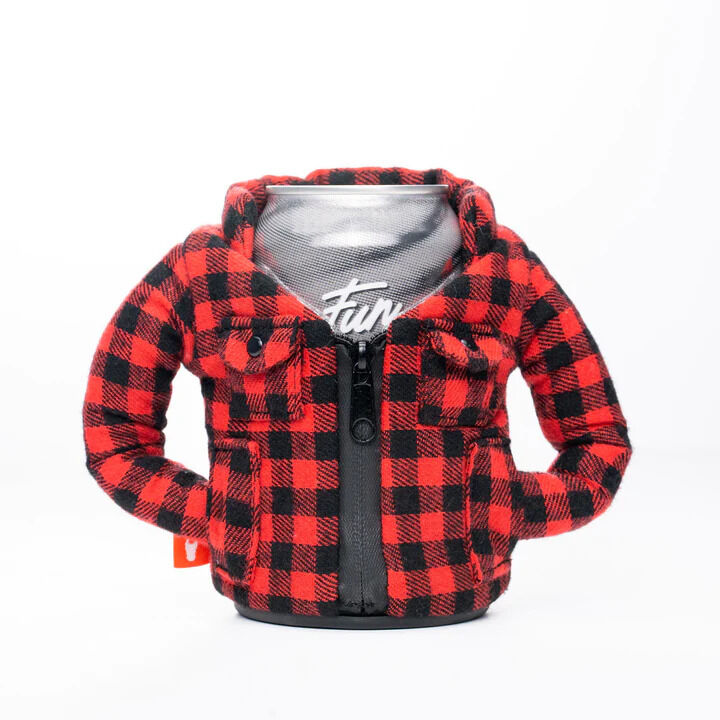 Puffin Beverage Flannel Koozie