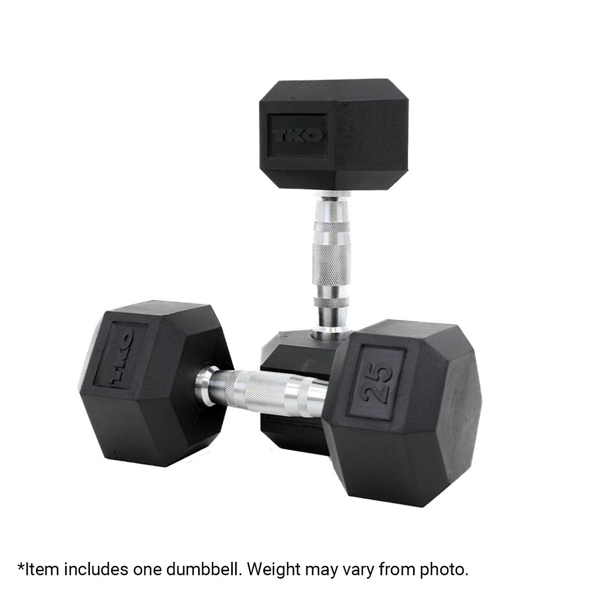 TKO 3 lb. Rubber Hex Dumbbell