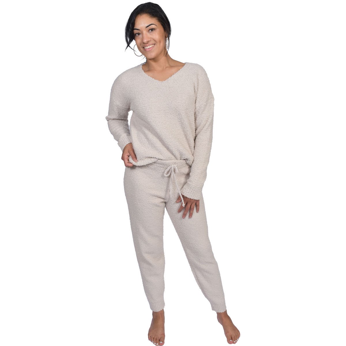 Olivia Sky Cozy V-Neck w/ Tie Bottom