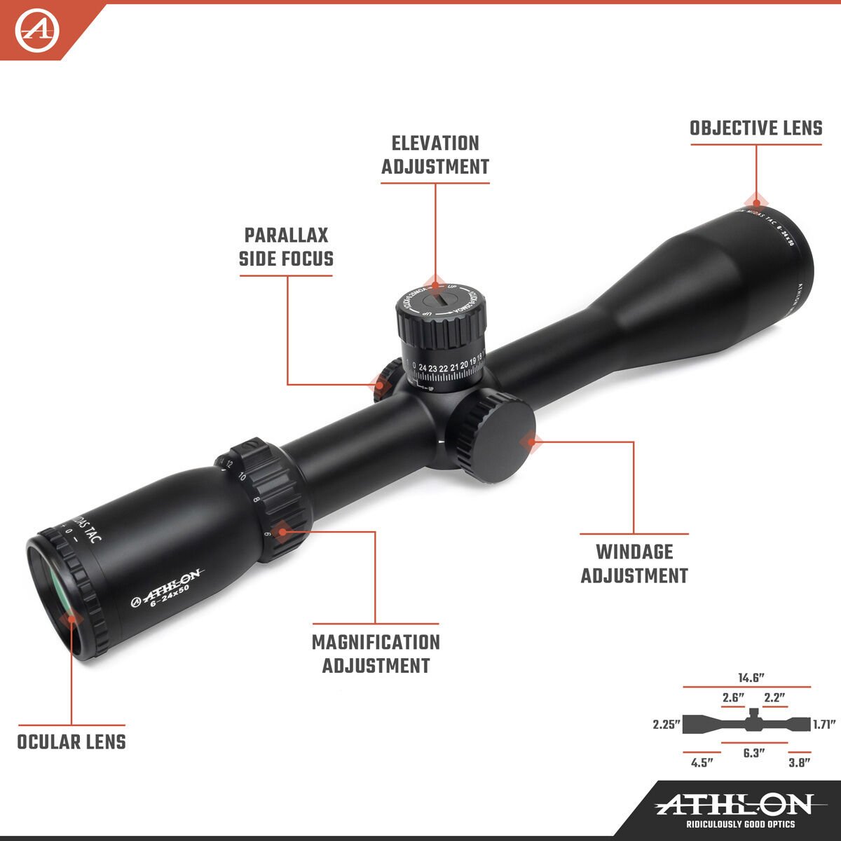 Athlon Optics Midas THD 6-24x50 MOA