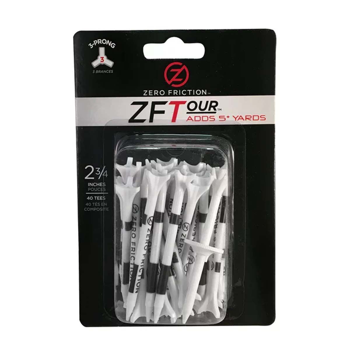 Zero Friction 2 3/4" 3 Prong Tee