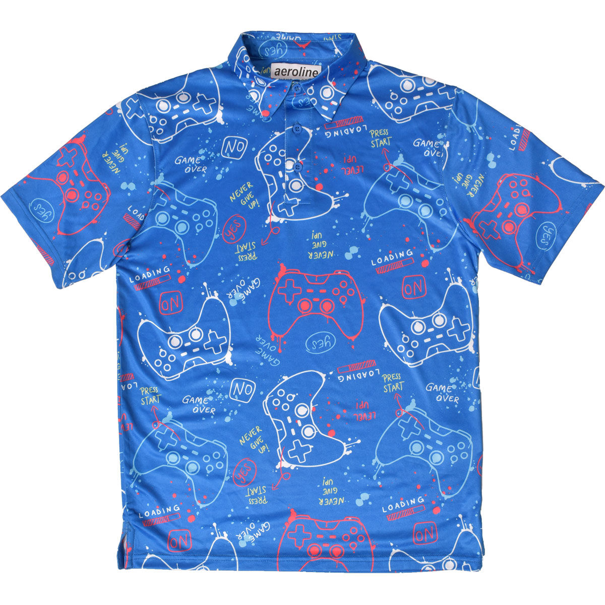 Aeroline Boy's Short Sleeve Print Polo