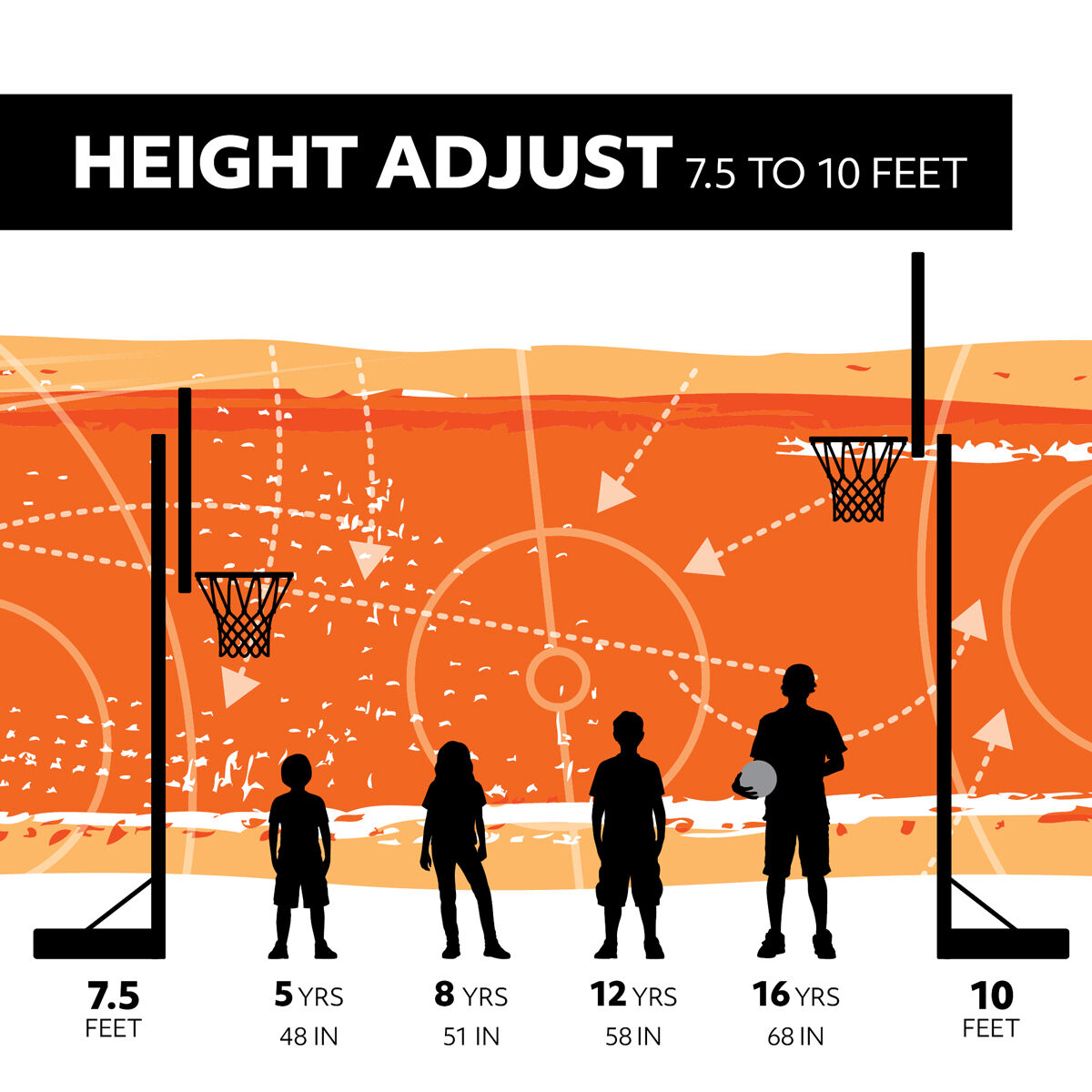 Mammoth 60" 90916 Glass In-Ground Basketball System