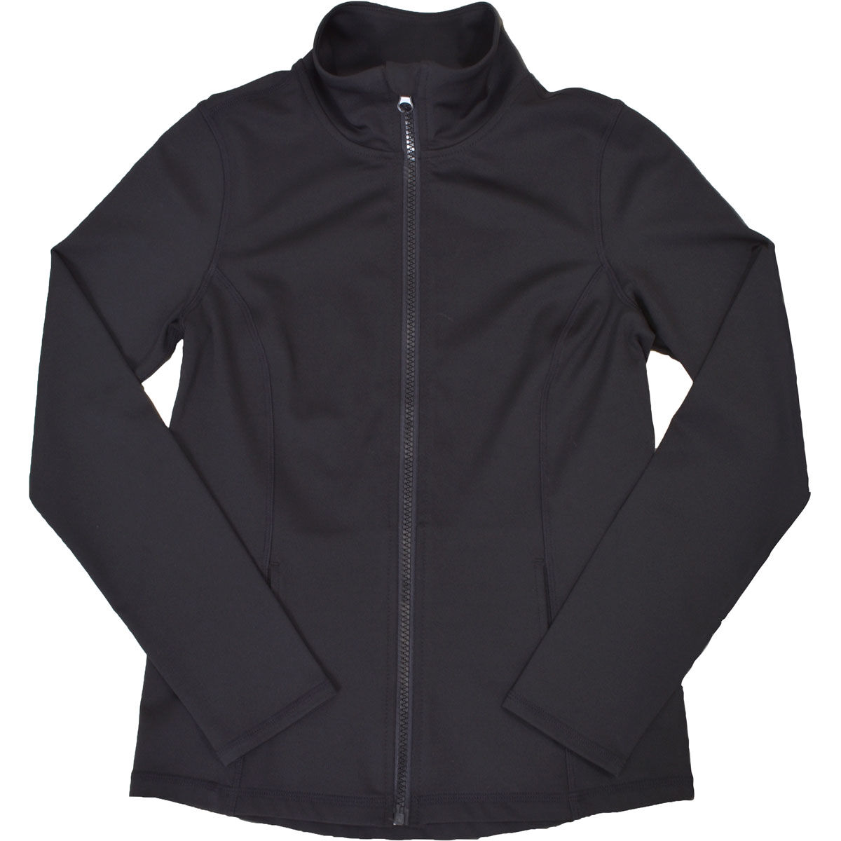 90 Degree Girls' Full Zip Black Yoga Jacket