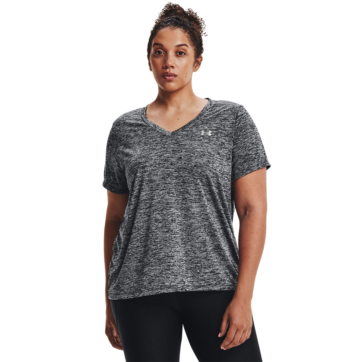 Under Armour Women's Plus Size Tech Twist Short Sleeve V-Neck Tee
