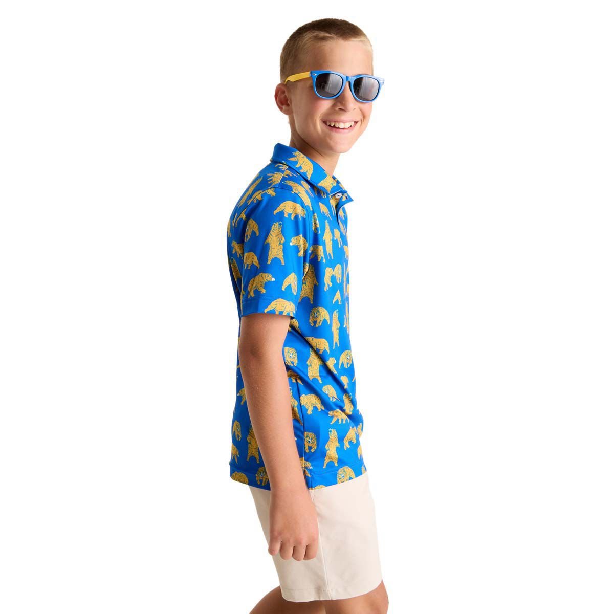 Chubbies Men's Beary Blue (Youth Performance Polo)