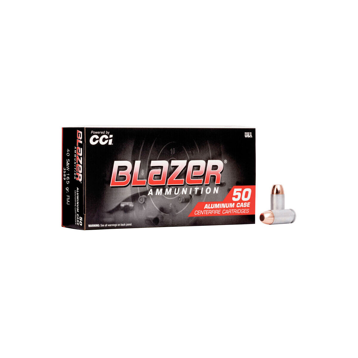 Blazer .40 Smith & Wesson 165GR FMJ Ammunition