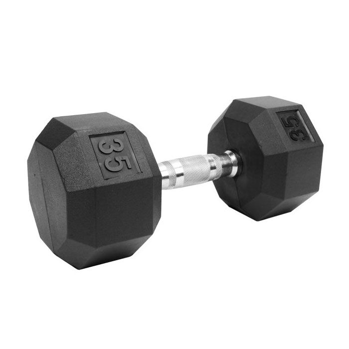 Xprt Fitness 35lb Rubber Hex DB
