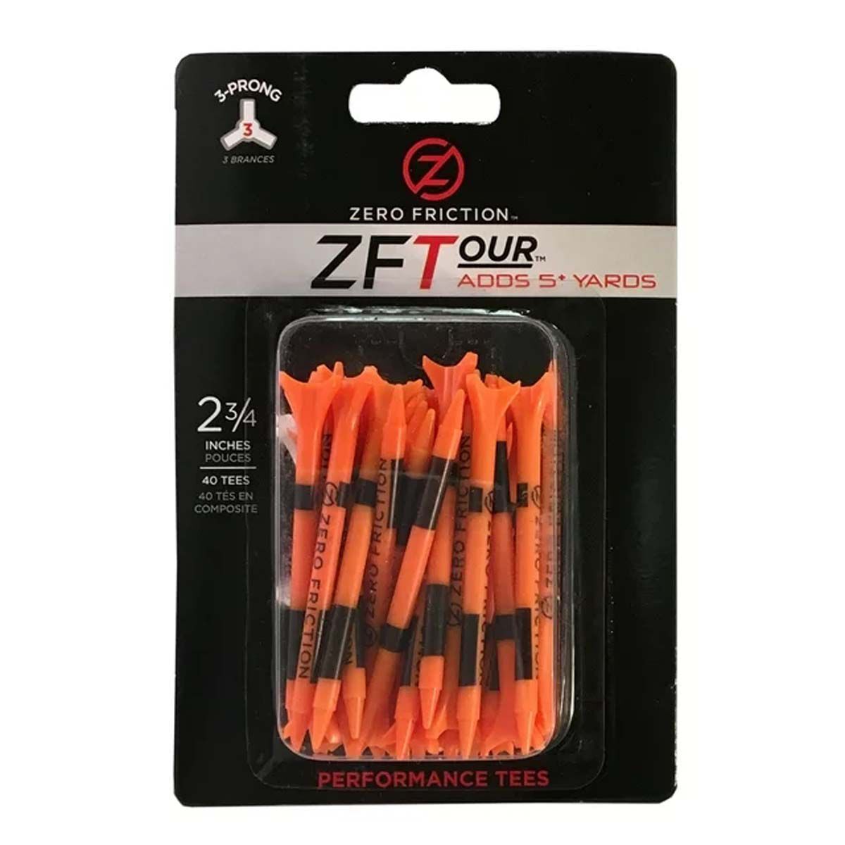 Zero Friction 2 3/4" 3 Prong Tee