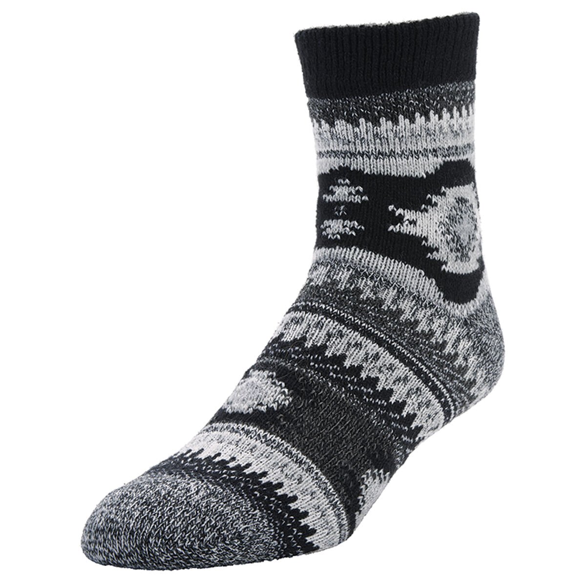 Fireside Men's Cozy Socks Aztec Black