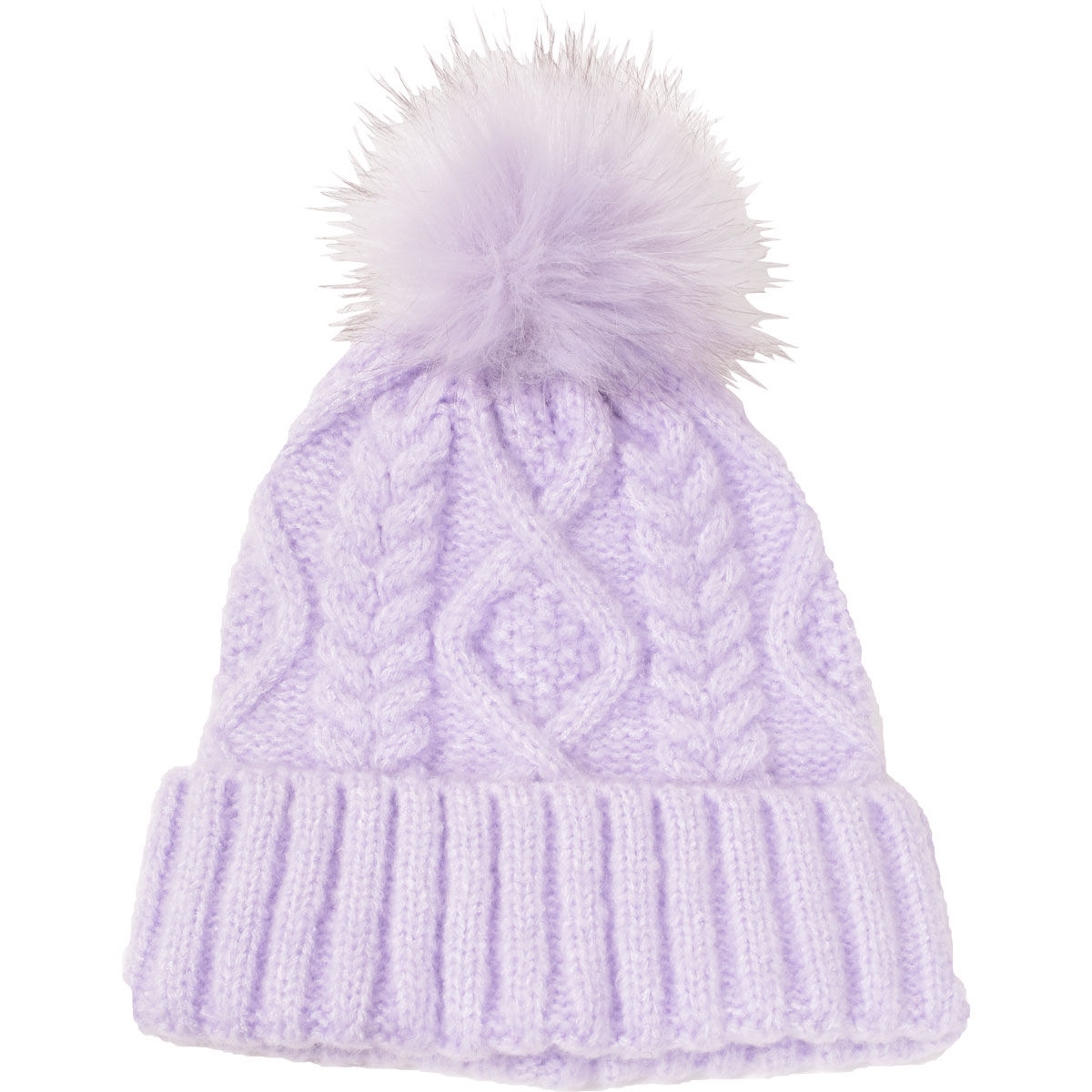 David & Young Women's Soft Acrylic Cable Cuff Beanie