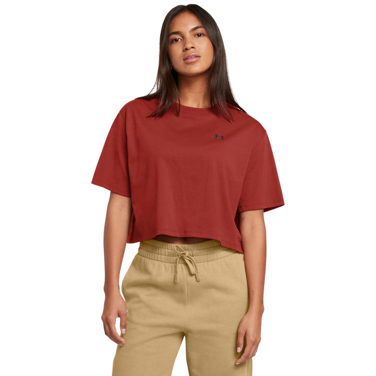 Under Armour Women's Boxy Crop Logo Short Sleeve